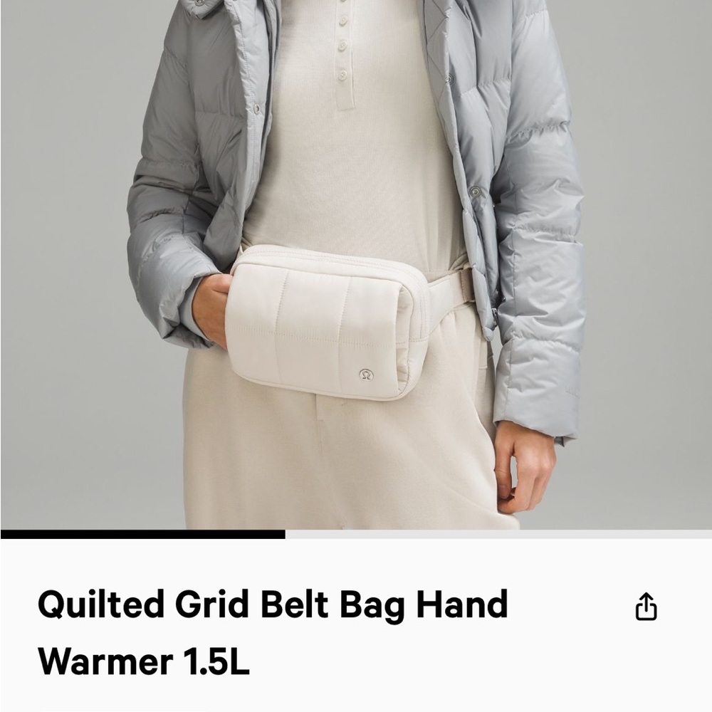 Lululemon quilted grid belt bag